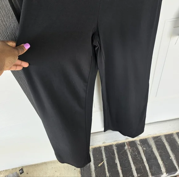 Adrianna Papell Women Jumpsuit Sz 2 Black Chiffon Ruffle Wide Leg NWT Cocktail - Picture 7 of 10